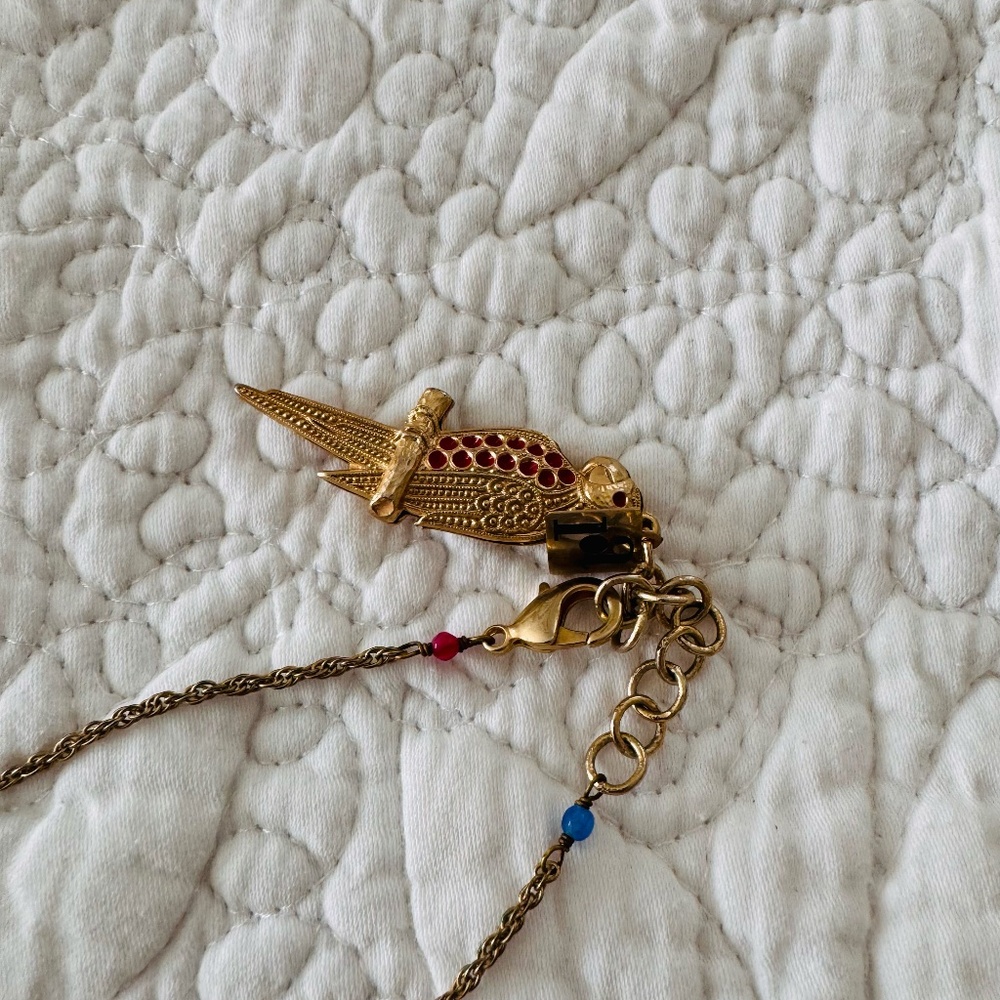 Multi Color Raffia Summer Charm Necklace - Picture 4 of 4